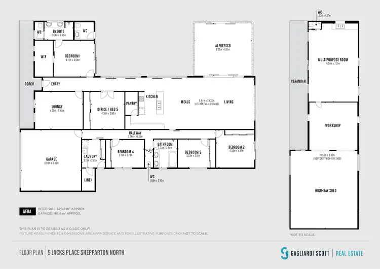 Floorplan of Homely house listing, 5 Jacks Place, Shepparton North VIC 3631