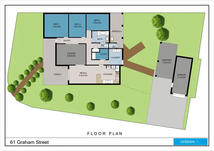 Floorplan of Homely house listing, 61 Graham Street, Shepparton VIC 3630
