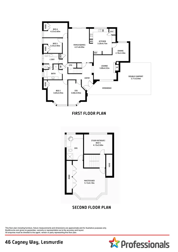 Floorplan of Homely house listing, 46 Cagney Way, Lesmurdie WA 6076