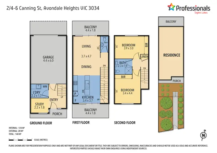 Floorplan of Homely townhouse listing, 2/4-6 Canning Street, Avondale Heights VIC 3034