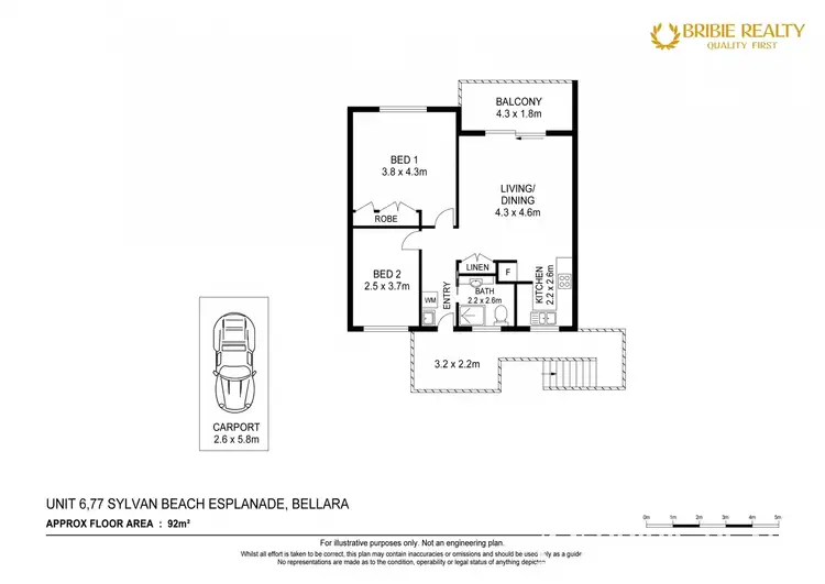 Floorplan of Homely unit listing, 6/77 Sylvan Beach Esplanade, Bellara QLD 4507