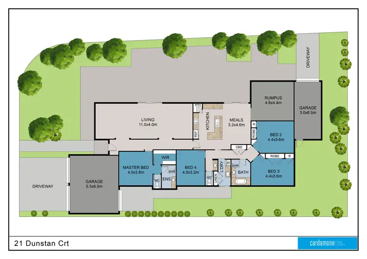 Floorplan of Homely house listing, 21 Dunstan Court, Shepparton VIC 3630