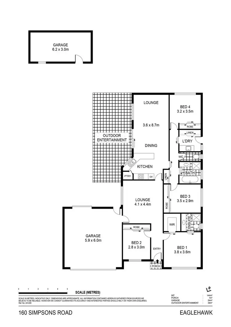 Floorplan of Homely house listing, 160 Simpsons Road, Eaglehawk VIC 3556