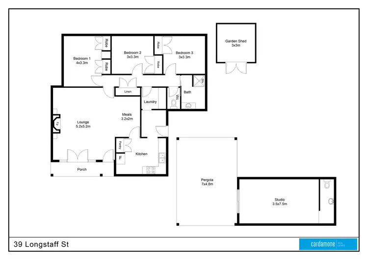 Floorplan of Homely house listing, 39 Longstaff Street, Shepparton VIC 3630