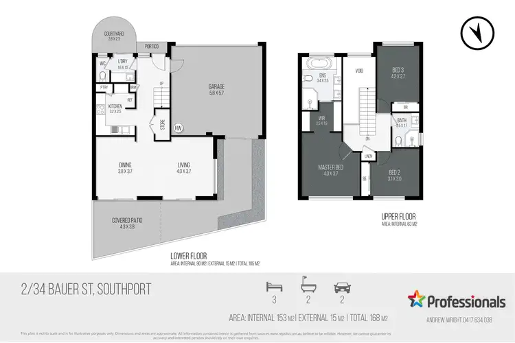 Floorplan of Homely townhouse listing, 2/34 Bauer Street, Southport QLD 4215
