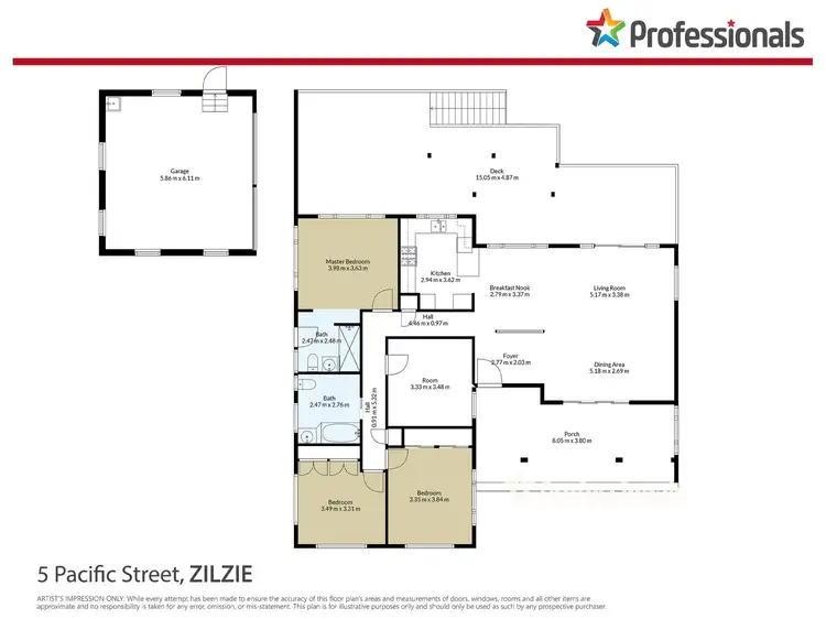 Floorplan of Homely house listing, 5 Pacific Street, Zilzie QLD 4710
