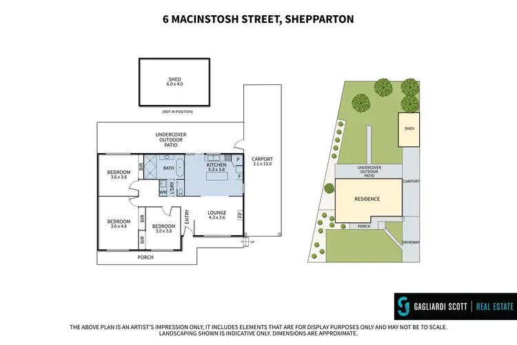 Floorplan of Homely house listing, 6 MacIntosh Street, Shepparton VIC 3630
