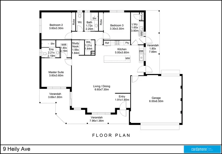 Floorplan of Homely townhouse listing, 9 Heily Avenue, Mooroopna VIC 3629