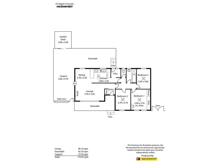 Floorplan of Homely house listing, 25 Hagen Crescent, Hackham West SA 5163