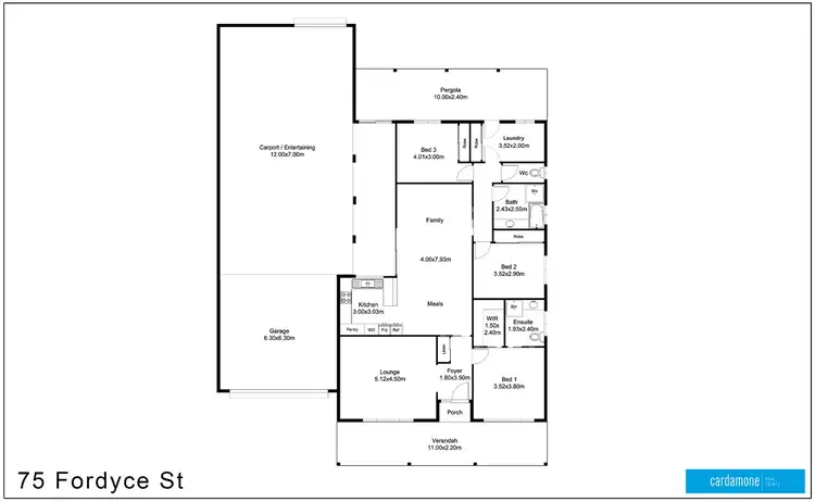 Floorplan of Homely house listing, 75 Fordyce Street, Shepparton VIC 3630