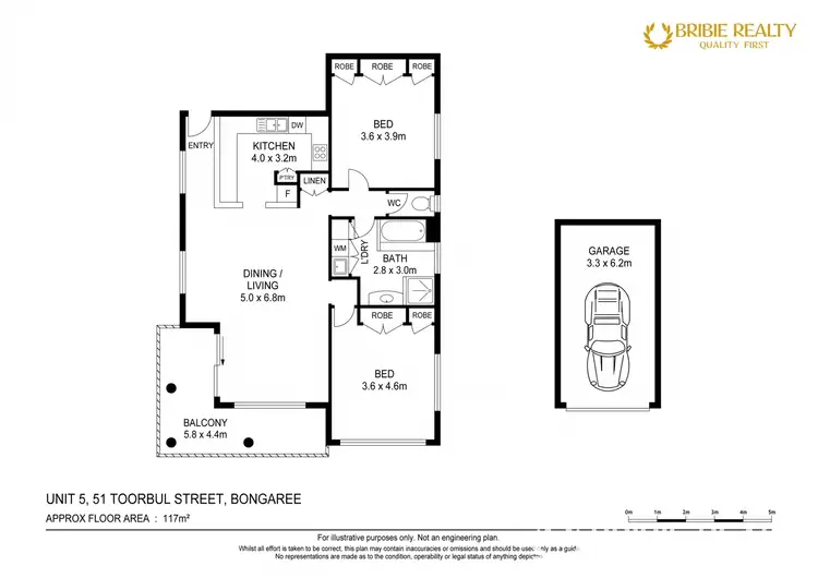 Floorplan of Homely unit listing, 5/51 Toorbul Street, Bongaree QLD 4507