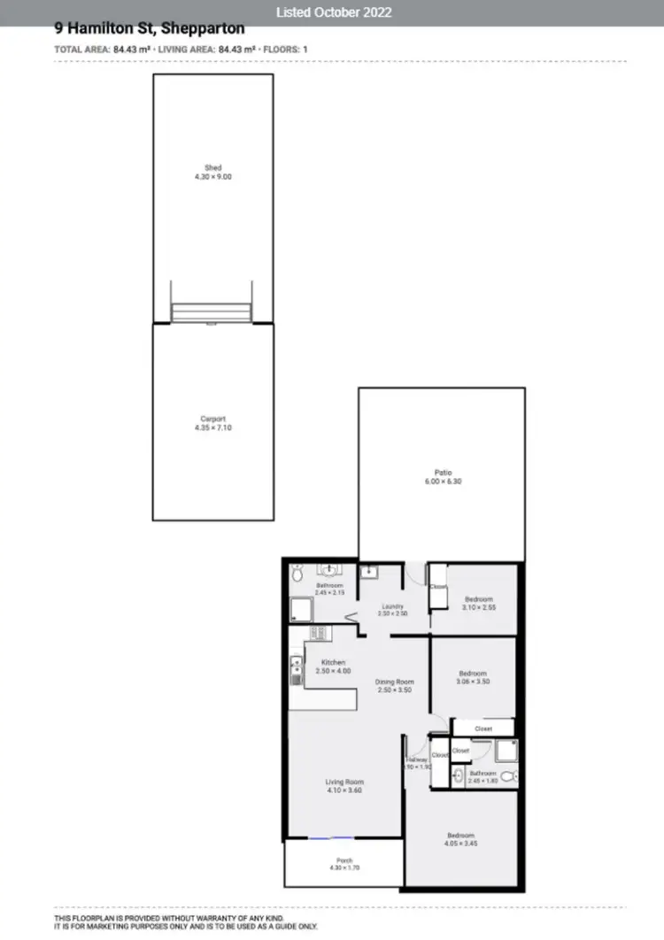 Floorplan of Homely house listing, 9 Hamilton Street, Shepparton VIC 3630