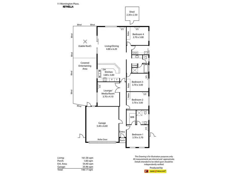 Floorplan of Homely house listing, 11 Mornington Place, Reynella SA 5161