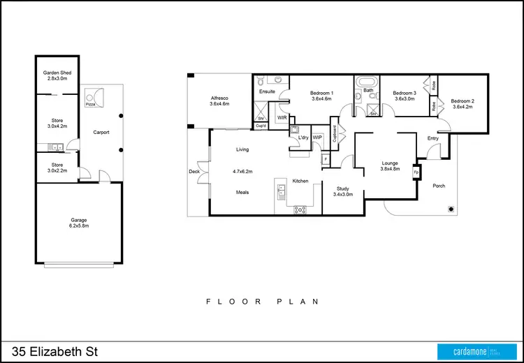 Floorplan of Homely house listing, 35 Elizabeth Street, Mooroopna VIC 3629