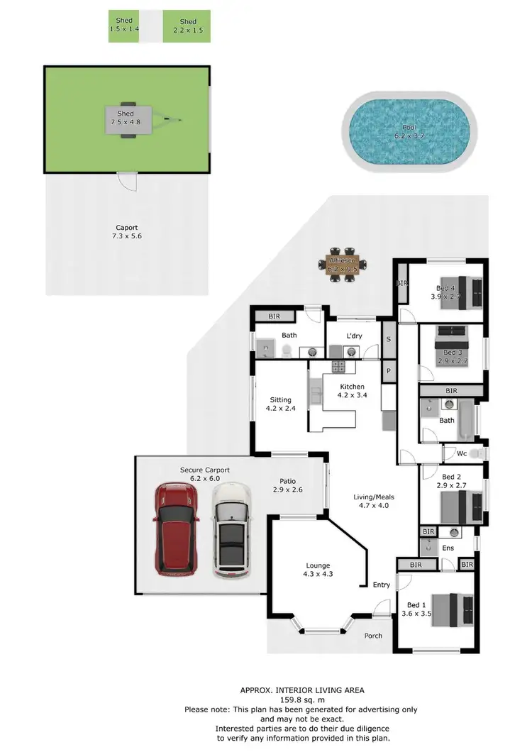 Floorplan of Homely house listing, 13 Raven Court, Wodonga VIC 3690