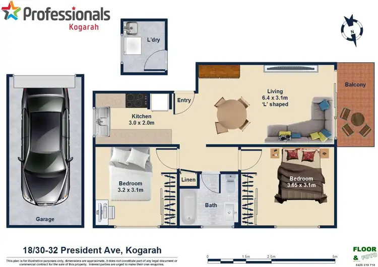 Floorplan of Homely apartment listing, 18/30-32 President Avenue, Kogarah NSW 2217