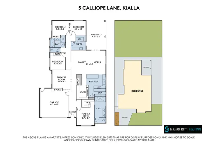 Floorplan of Homely house listing, 5 Calliope Lane, Kialla VIC 3631