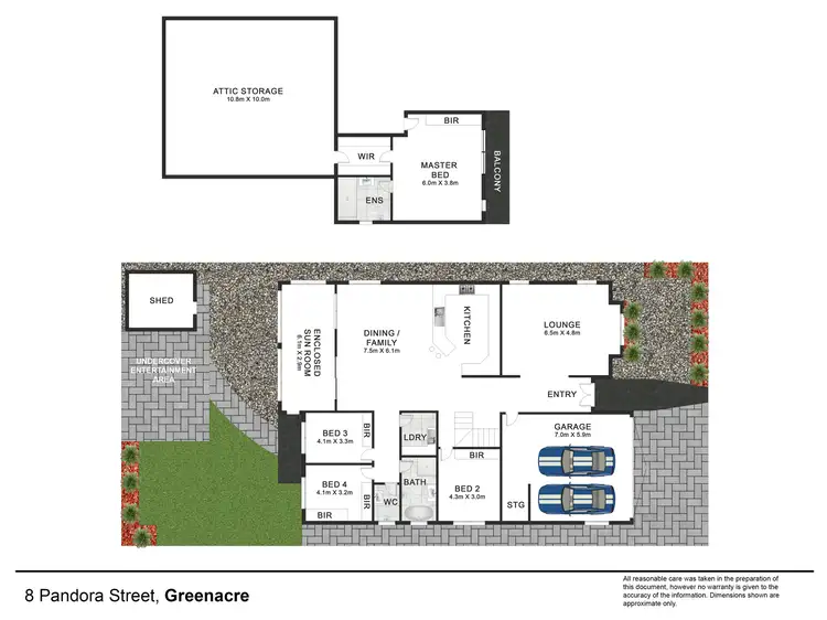 Floorplan of Homely house listing, 8 Pandora Street, Greenacre NSW 2190