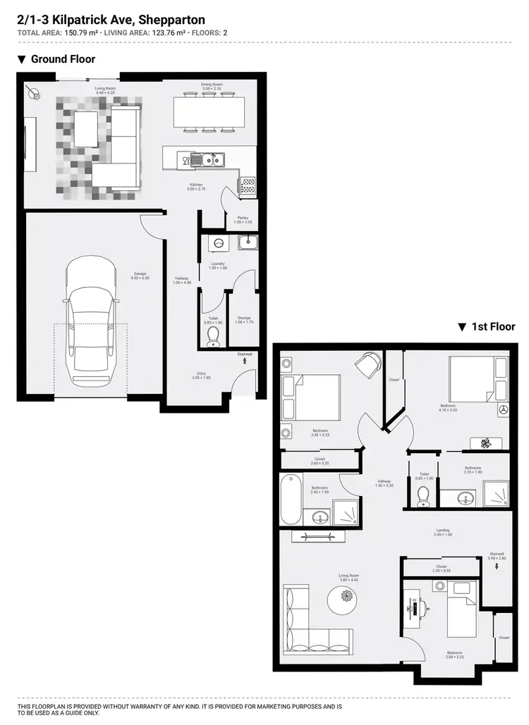 Floorplan of Homely townhouse listing, 2/1-3 Kilpatrick Avenue, Shepparton VIC 3630