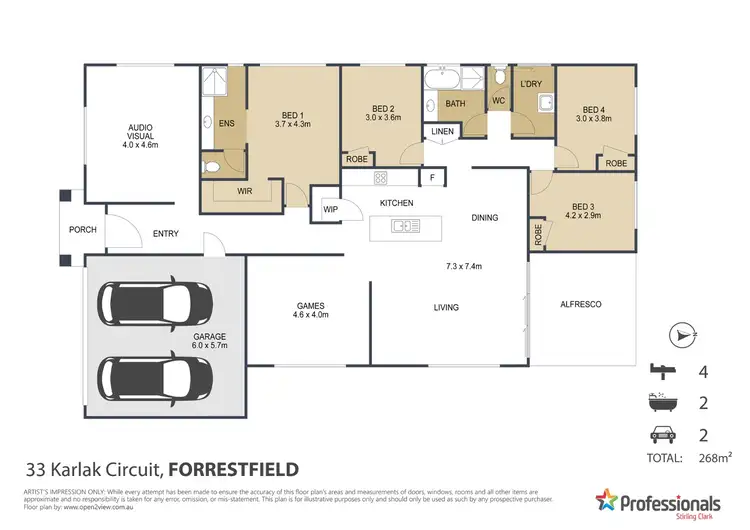 Floorplan of Homely house listing, 33 Karlak Circuit, Forrestfield WA 6058