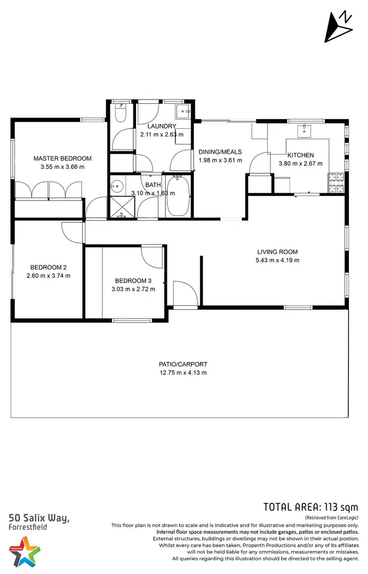 Floorplan of Homely house listing, 50 Salix Way, Forrestfield WA 6058