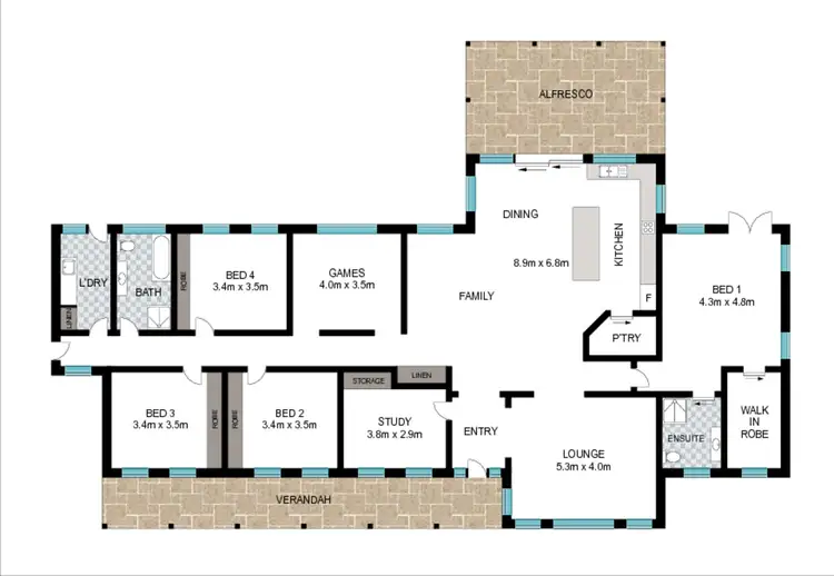 Floorplan of Homely rural property listing, 4 Sienna Place, Taree NSW 2430