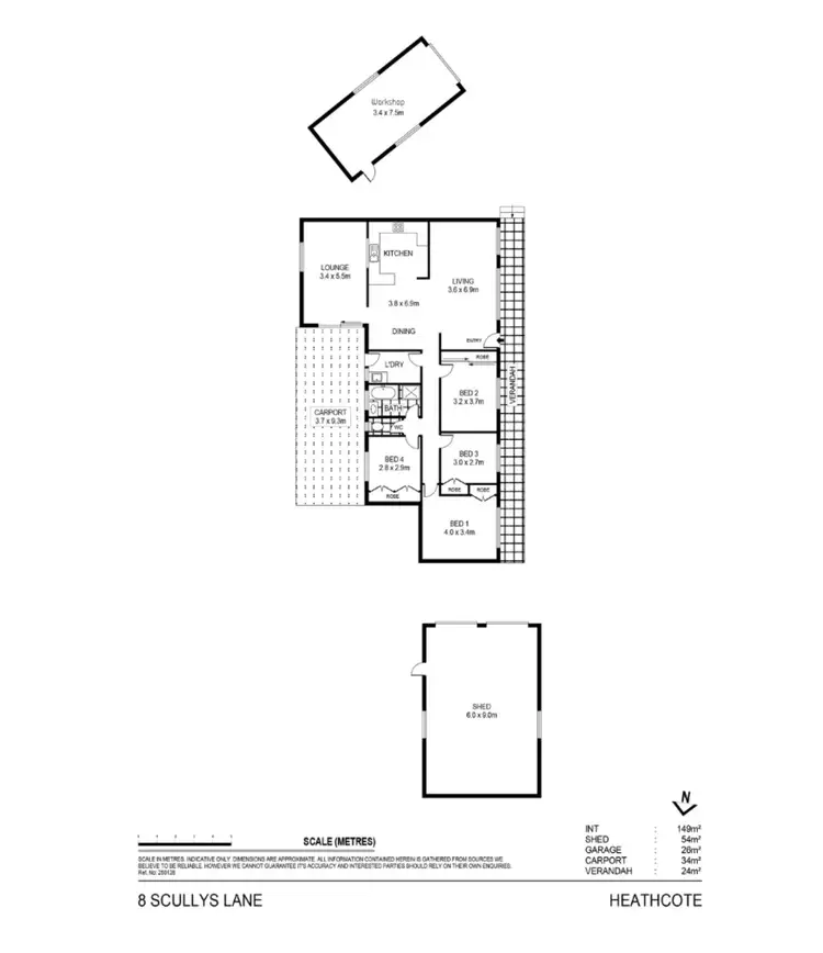 Floorplan of Homely house listing, 8 Scullys Lane, Heathcote VIC 3523