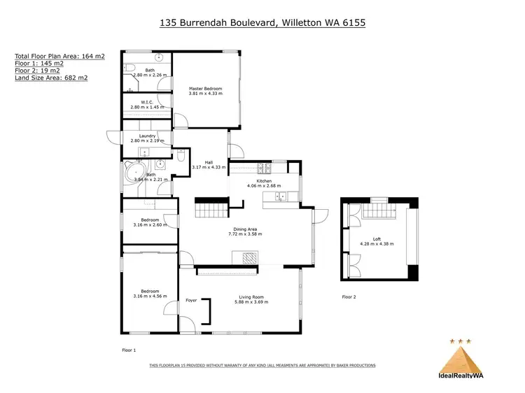 Floorplan of Homely house listing, 135 Burrendah Boulevard, Willetton WA 6155