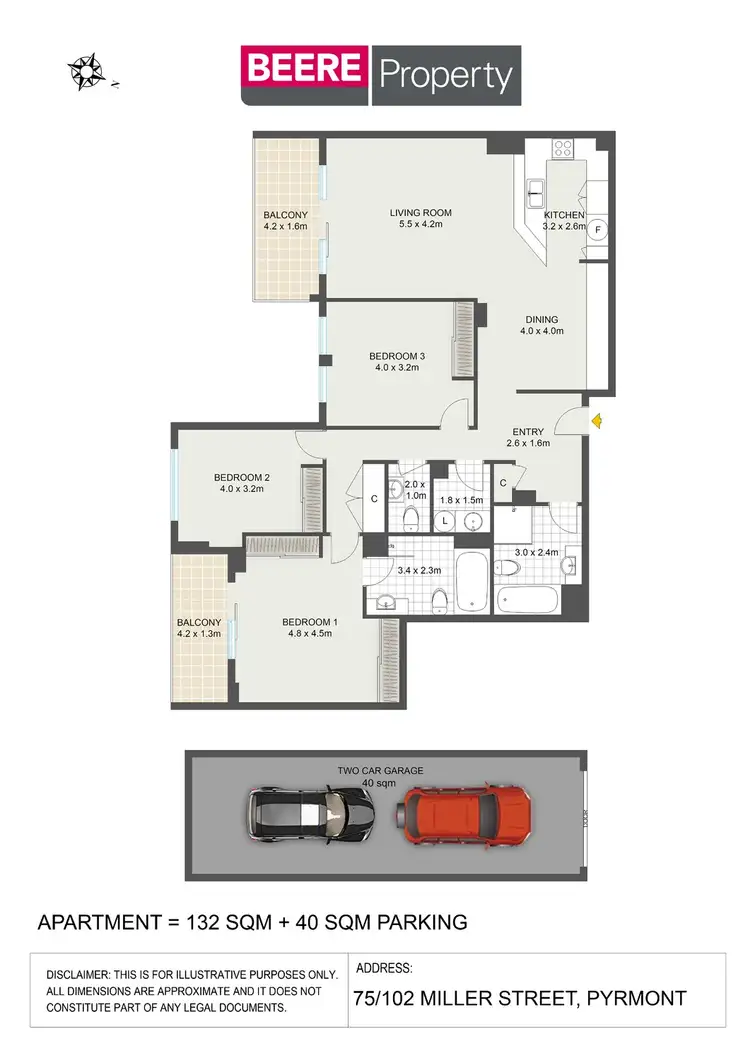 Floorplan of Homely apartment listing, 75/102 Miller Street, Pyrmont NSW 2009