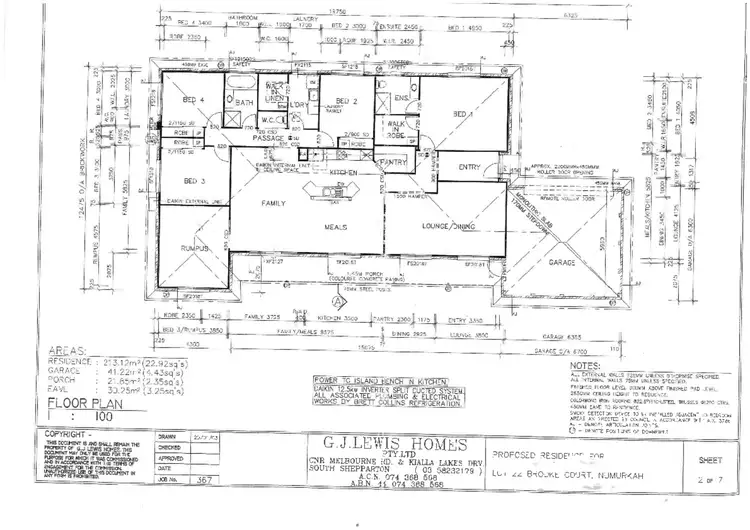 Floorplan of Homely house listing, 20 Brooke Court, Numurkah VIC 3636