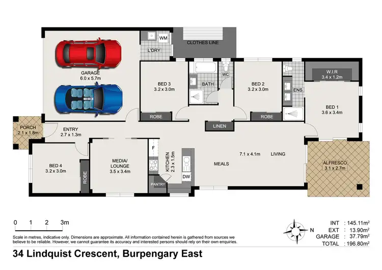 Floorplan of Homely house listing, 34 Lindquist Crescent, Burpengary East QLD 4505
