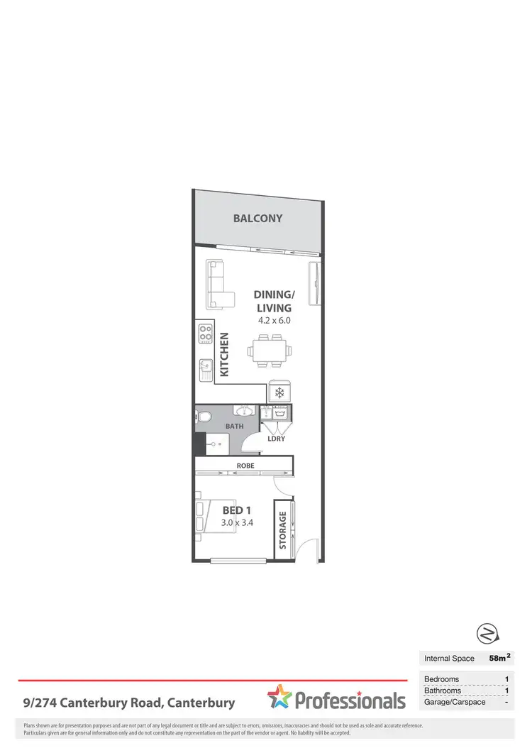 Floorplan of Homely unit listing, 9/274 Canterbury Road, Canterbury NSW 2193