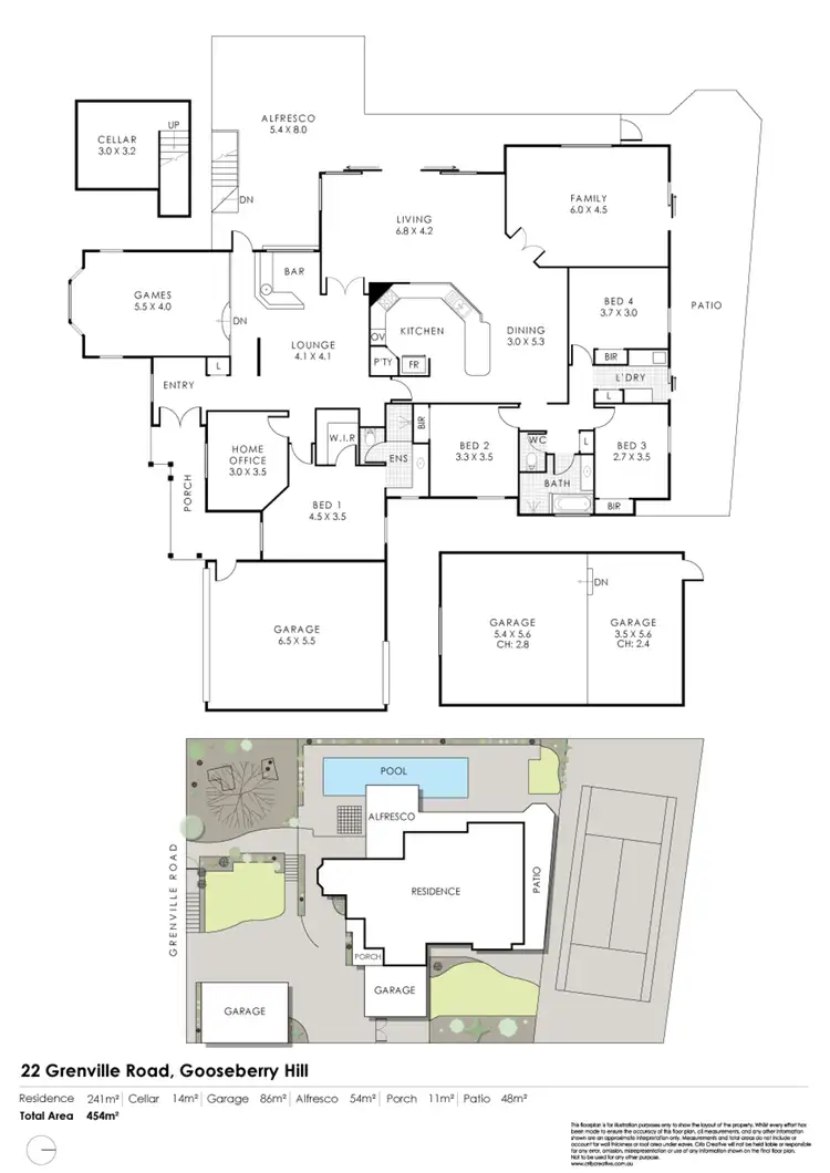 Floorplan of Homely house listing, 22 Grenville Road, Gooseberry Hill WA 6076