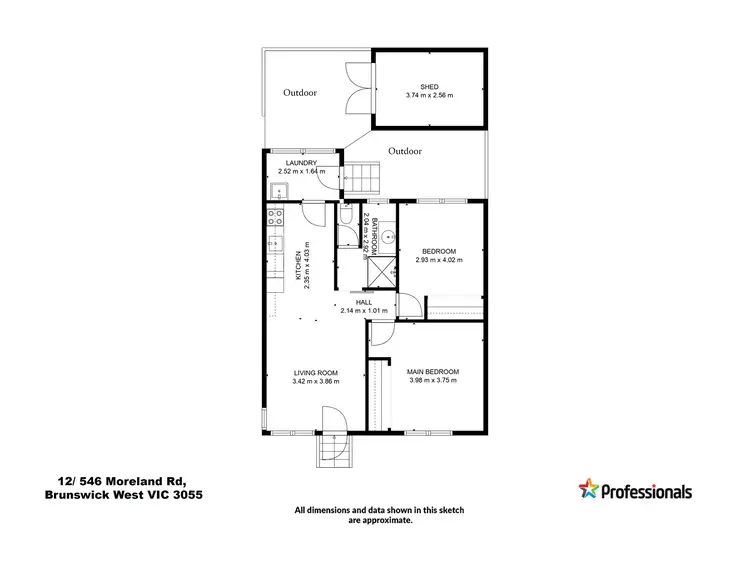 Floorplan of Homely unit listing, 12/546 Moreland Road, Brunswick West VIC 3055