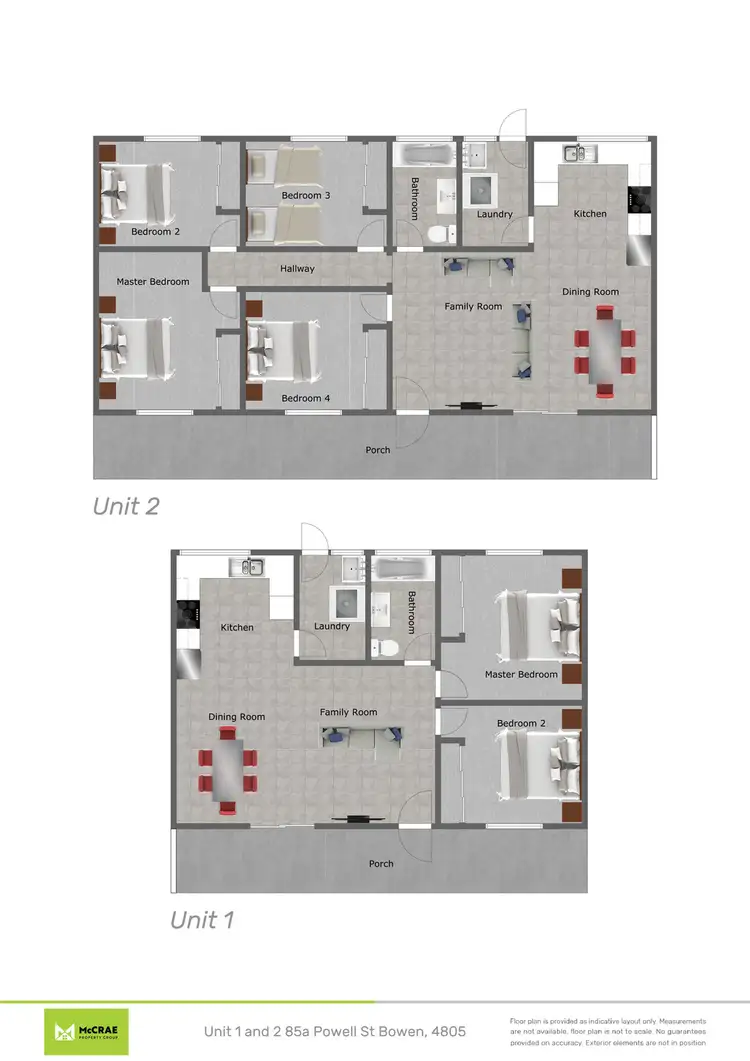 Floorplan of Homely semi-detached listing, 85A Powell Street, Bowen QLD 4805