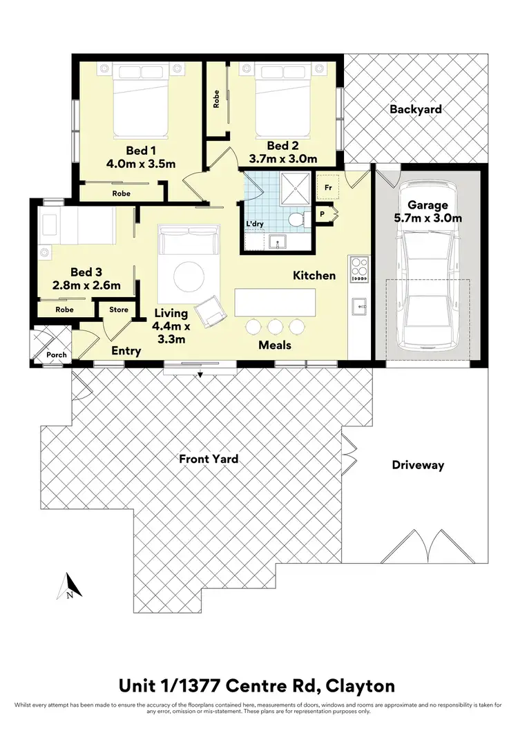 Floorplan of Homely unit listing, 1/1377 Centre Road, Clayton VIC 3168