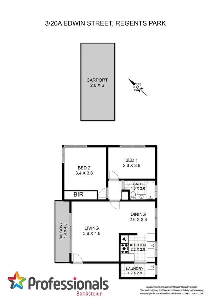 Floorplan of Homely apartment listing, 3/20A Edwin Street, Regents Park NSW 2143