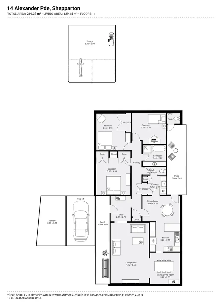 Floorplan of Homely house listing, 14 Alexander Parade, Shepparton VIC 3630