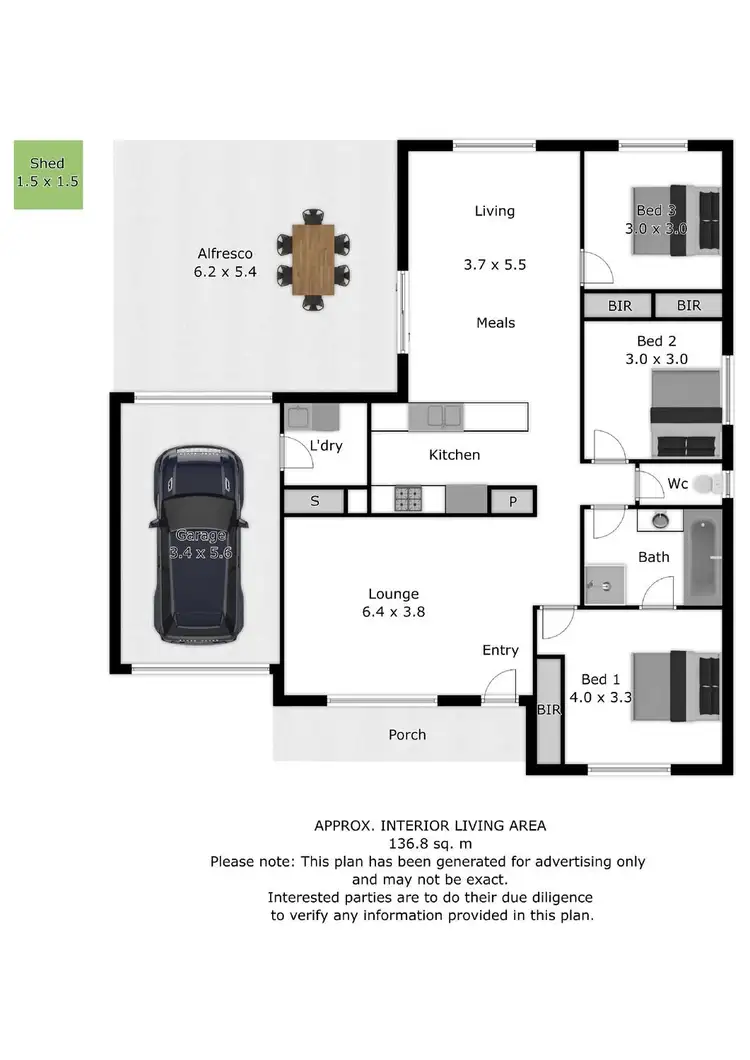 Floorplan of Homely house listing, 113 Brockley Street, Wodonga VIC 3690