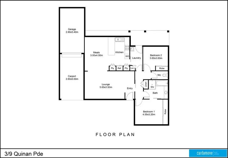 Floorplan of Homely unit listing, 3/9 Quinan Parade, Shepparton VIC 3630