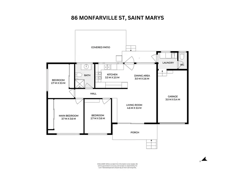 Floorplan of Homely house listing, 86 Monfarville Street, St Marys NSW 2760
