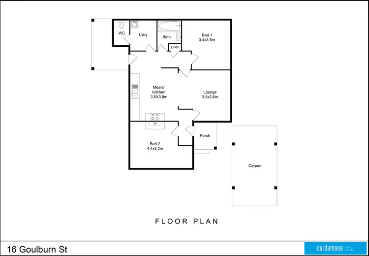 Floorplan of Homely house listing, 16 Goulburn Street, Shepparton VIC 3630