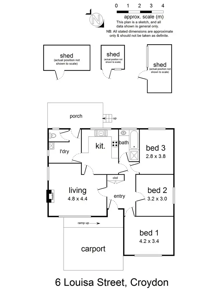 Floorplan of Homely house listing, 6 Louisa Street, Croydon VIC 3136