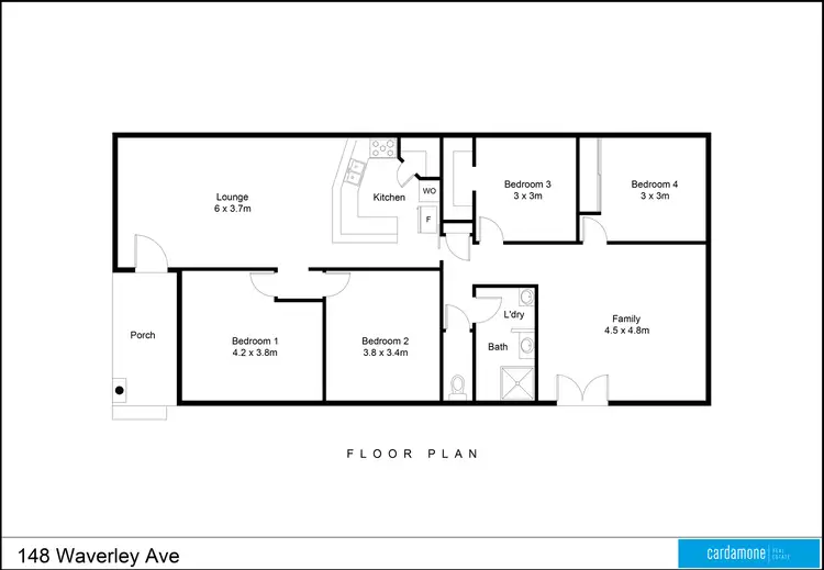 Floorplan of Homely house listing, 148 Waverley Avenue, Merrigum VIC 3618