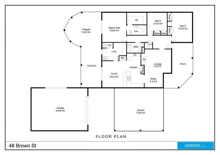 Floorplan of Homely house listing, 46 Brown Street, Tatura VIC 3616