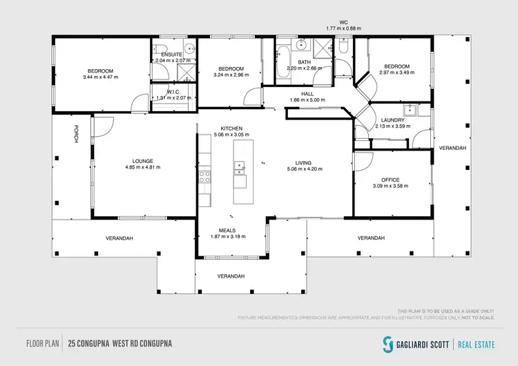 Floorplan of Homely rural property listing, 25 Congupna West Road, Congupna VIC 3633