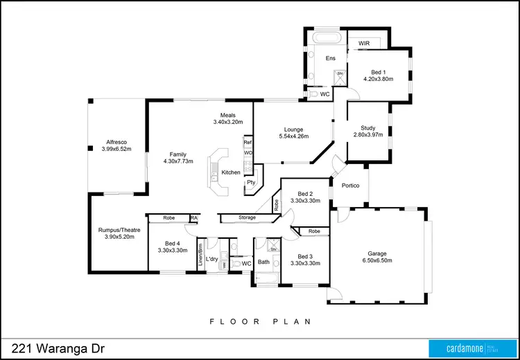 Floorplan of Homely house listing, 221 Waranga Drive, Kialla VIC 3631