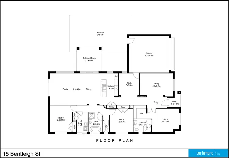 Floorplan of Homely house listing, 15 Bentleigh Street, Shepparton VIC 3630