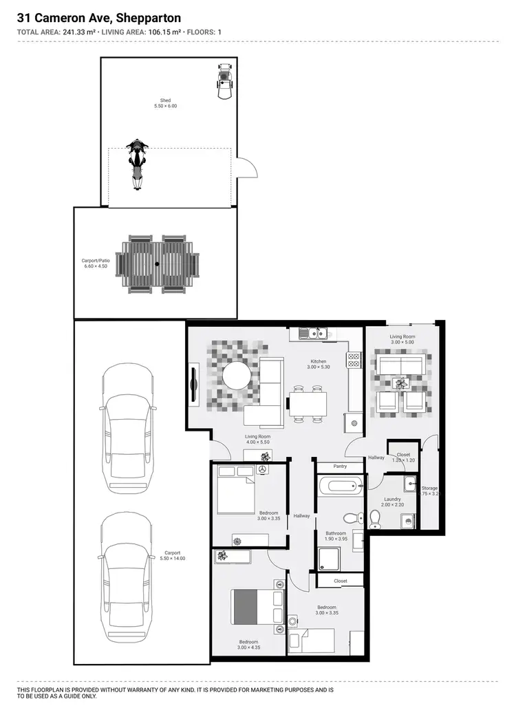 Floorplan of Homely house listing, 31 Cameron Avenue, Shepparton VIC 3630