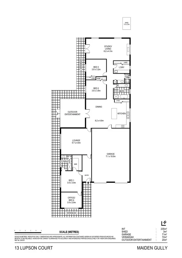 Floorplan of Homely house listing, 13 Lupson Court, Maiden Gully VIC 3551